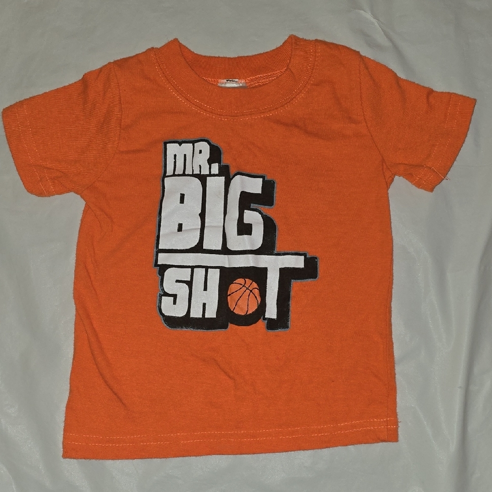 Swiggles Boys Orange "Mr. Big Shot" Basketball Shirt 18M